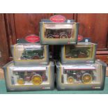 Five boxed Corgi 1:50 scale Vintage Glory of Steam models including Garrett 4CD Showman's tractor