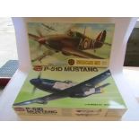 Two Airfix 1:24 scale aircraft plastic model kits;