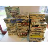 Twenty two Revell 1:32 scale aircraft plastic model kits