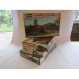 Three Revell H0 gauge locomotive plastic model kits and Revell Pullman wagon kit (4)