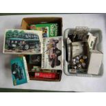 Assorted Land Rover model kits and part kits and a box of model paints and accessories