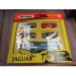 A boxed Matchbox diecast Jaguar gift set