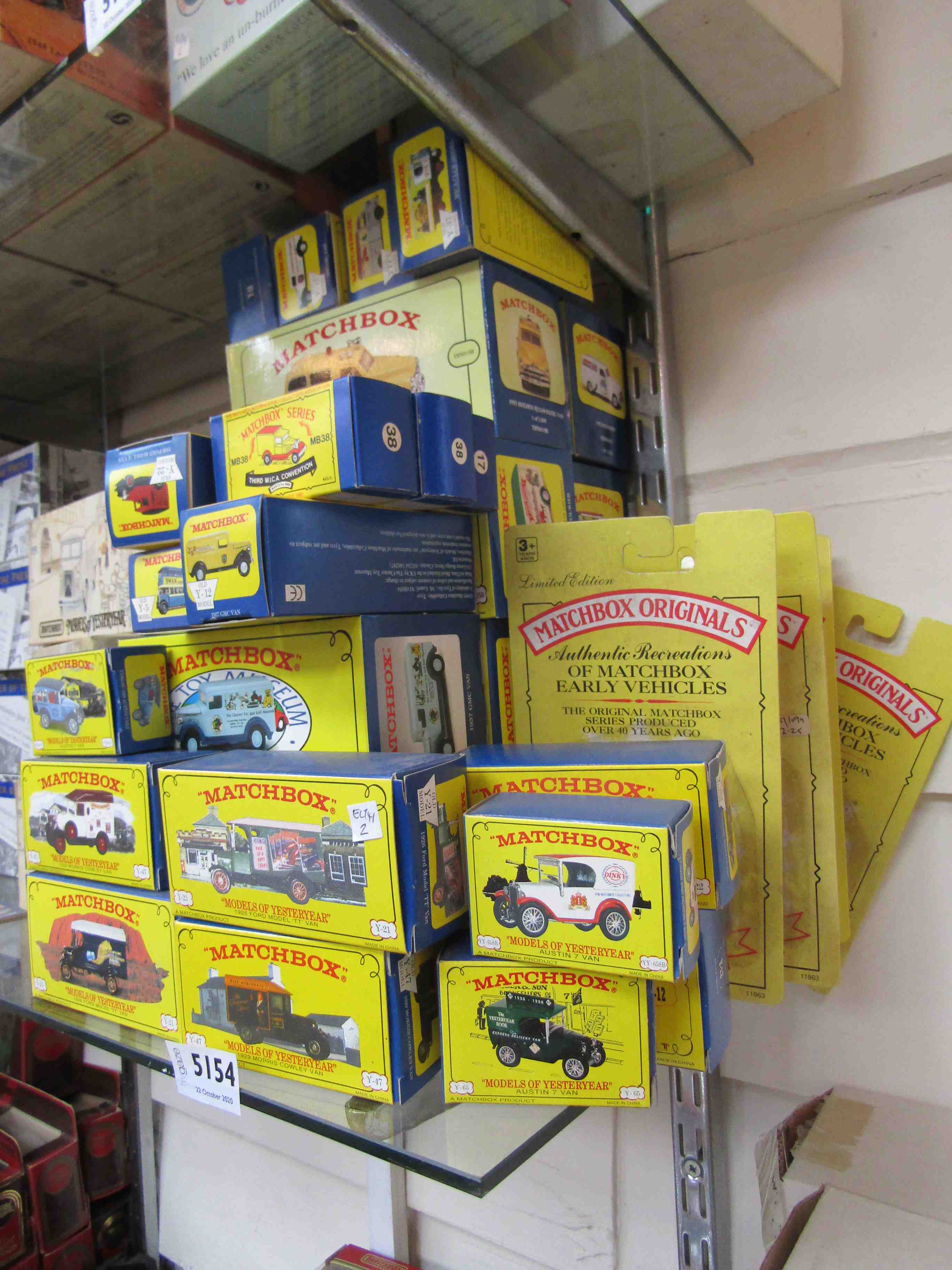 A collection of boxed and carded reproduction Matchbox models of Yesteryear and Matchbox Series