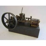 An engineer built brass model stationary engine