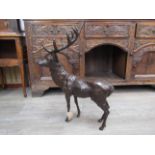 A limited edition standing study of a stag,