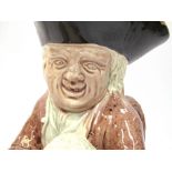 A late 18th Century Ralph Wood type Staffordshire Toby Jug, modelled as Admiral Lord Howe,
