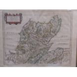 Three framed (2 glazed) hand coloured antique maps of Merionith,