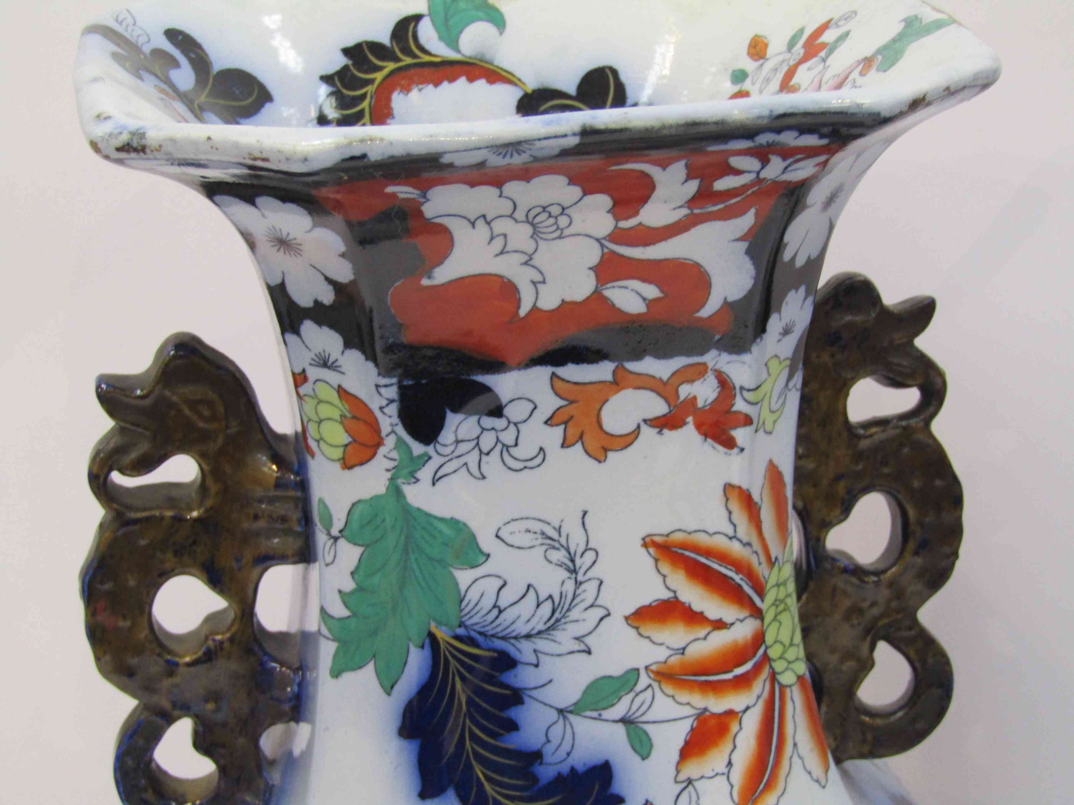 A pair of late 19th/early 20th Century Chinese style vases, - Image 2 of 2