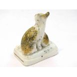 A Staffordshire miniature figure of two cats,