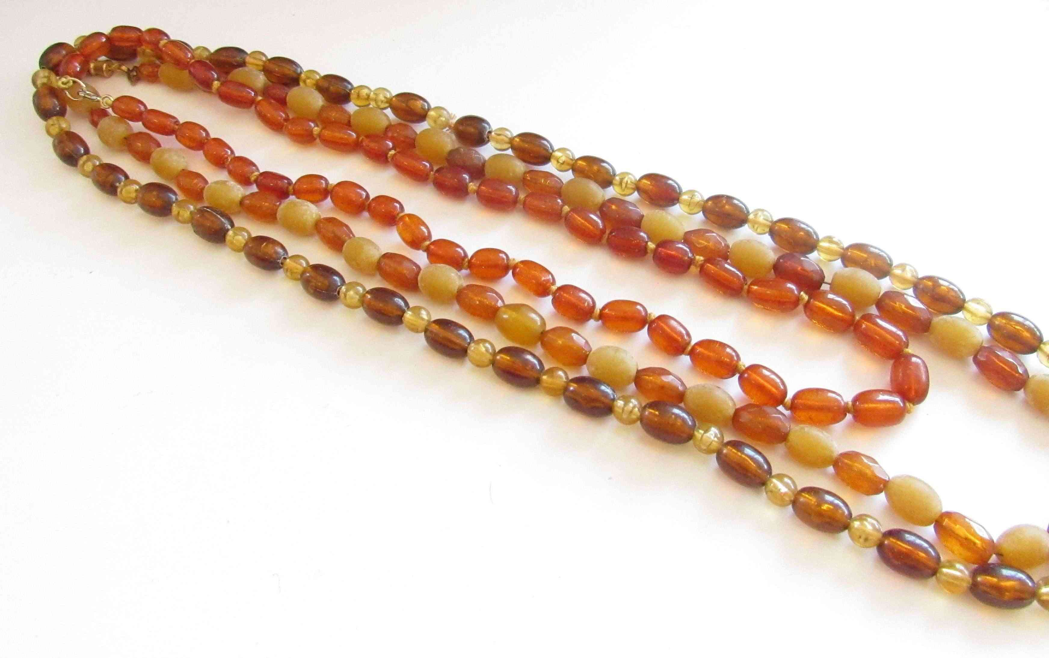 Three amber necklaces, - Image 2 of 2