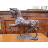 A bronze horse after Michelangelo sketches,
