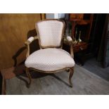 A French style bedroom armchair
