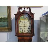 An 8 day longcase clock, face inscribed David Bower with weights and pendulum,
