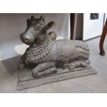 A Hindu God Nandi Bull steed of Shiva, cast brass,