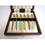 A set of Thomas Marthinsen Norway sterling silver gilt coffee spoons,
