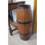 A coopered barrel/stick stand,