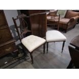 Two Edwardian bedroom chairs