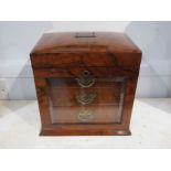 A Victorian walnut bijouterie chest,