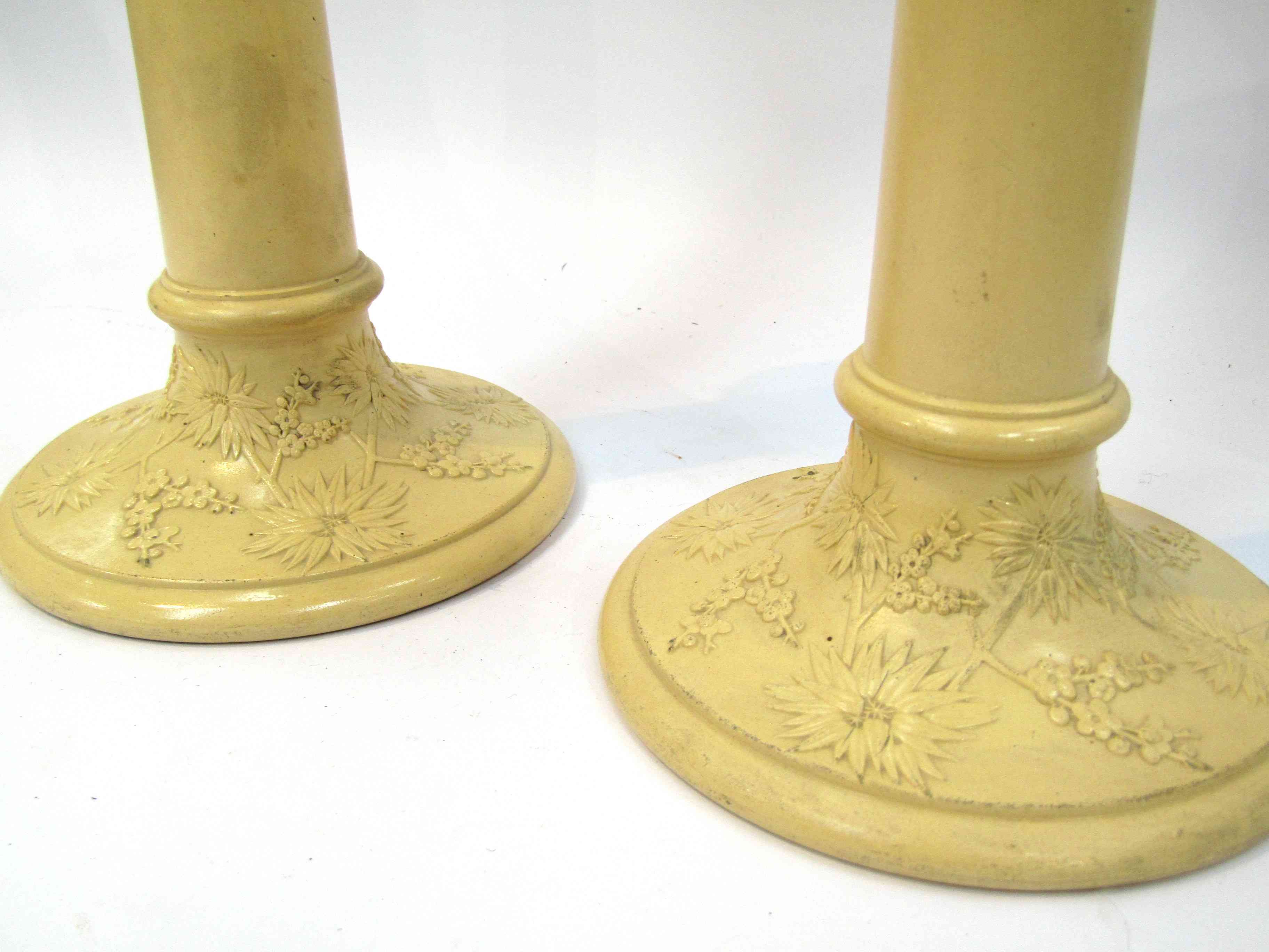 A pair of Wedgwood candlesticks, 27cm tall,