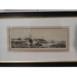 WILLIAM LIONEL WYLLIE (1851-1931): An etching depicting naval convoy, 12.