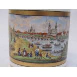 A Dresden chocolate cup and cover,