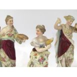 Six 19th Century Continental porcelain figures