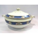 A Bradley's Longton "Chelsea" soup tureen with cover and ladle