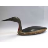 A Guy Taplin handcrafted sculptural bird "Red Throated Diver", dated 1984,