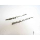 A silver Tiffany & Co ballpoint pen, marked sterling, engraved on side US Trust,