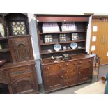 A Georgian country oak dresser,