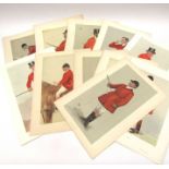 A collection of 12 Vanity Fair prints (1869-1914) Famous Foxhunters including Sir Robert Rodney,