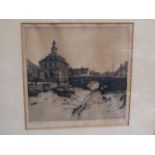 ALFRED A BLUNDELL: "The Customs House, Kings Lynn", engraving, 20/75, 24.