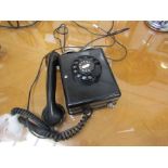 A Weidman Bakelite telephone with chrome bells