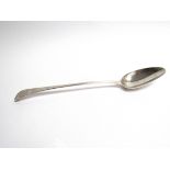 A Georgian George Wish basting spoon with monogrammed handle, London 1791,