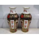 A pair of Royal Crown Derby old Imari 1128 vases,