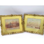 FREDERICK EDWARD JOSEPH GOFF: Westminster and London Bridge, pair of watercolours, 11.