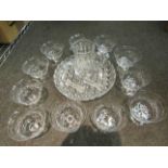 A set of Royal Tudor glass grapefruit dishes