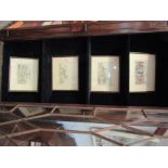 Four framed and glazed hunting prints,