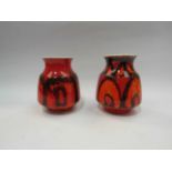 A pair of Poole pottery Delphis vases,