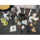 Two boxes of poodle figures