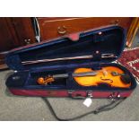 A Stentor Student Standard violin, cased with bow,