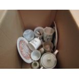 Various ceramics including crested wares and "Present from Lowestoft" mug etc.