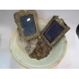 Two silver photograph frames a/f,