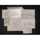 Holmes Winter/ Cornelius Winter drawings and prints including Diss Smock Mill 1872,