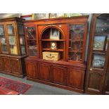 A 20th Century mahogany twin door astragal glazed cabinet,