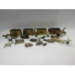 Lead farm animals and associated figures and four boxed Matchbox diecast toys