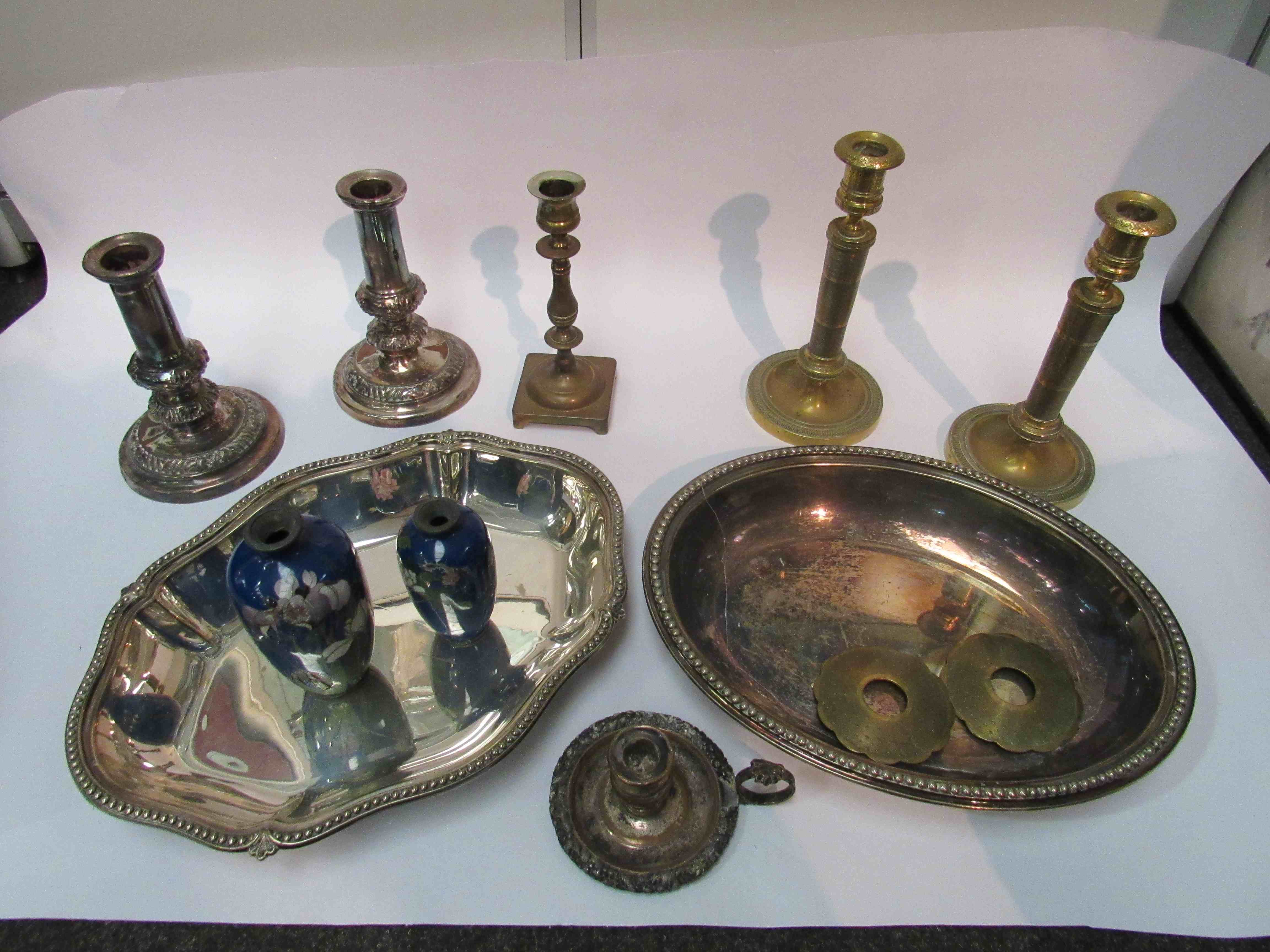A box containing assorted metal and glassware - Image 2 of 2
