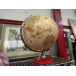 A modern table globe