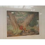 Edwin Cooper of Beccles (1785-1833) Woodland scene. Framed and glazed watercolour.