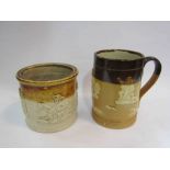 A Royal Doulton Harvest ware tankard and similar pot